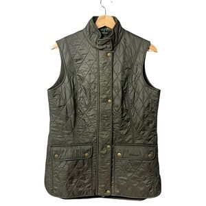 Barbour® Wray Gilet Womens Quilted Vest Size 8 Fleece Lined Equestrian Layers